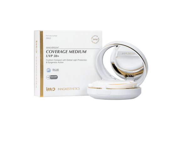 Innoaesthetics Epigen Coverage Medium Uvp 50+ тональная основа компактная в формате кушона 14 г