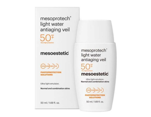 Mesoestetic Mesoprotech Light Water Antiaging Veil SPF 50+ эмульсия солнцезащитная 50 мл